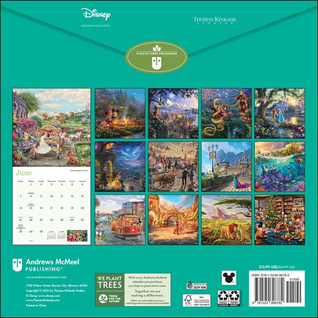 Andrews McMeel Thomas Kinkade Disney Kalender 2026