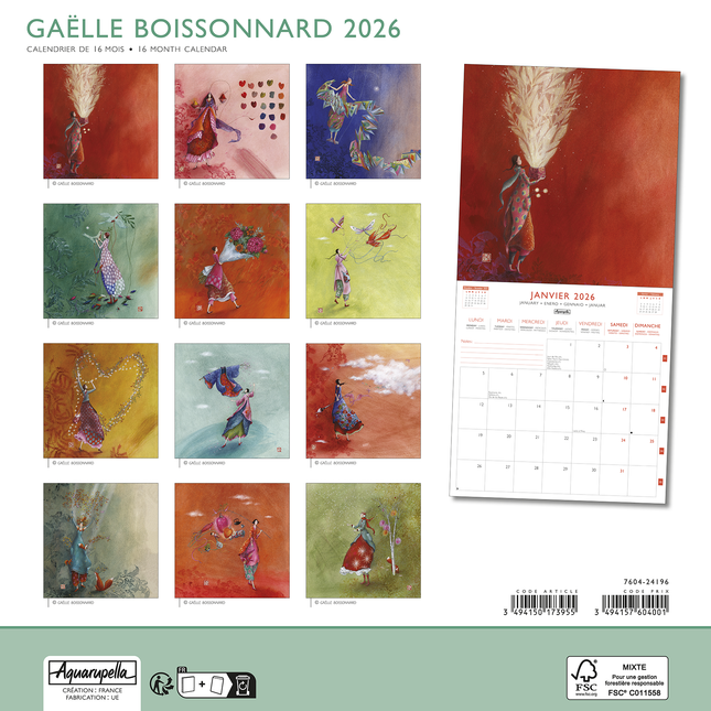 Aquarupella Gaelle Boissonnard Kalender 2026