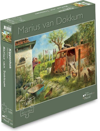 Art Puzzle Marius van Dokkum Kippenhok Puzzel 1000 Stukjes
