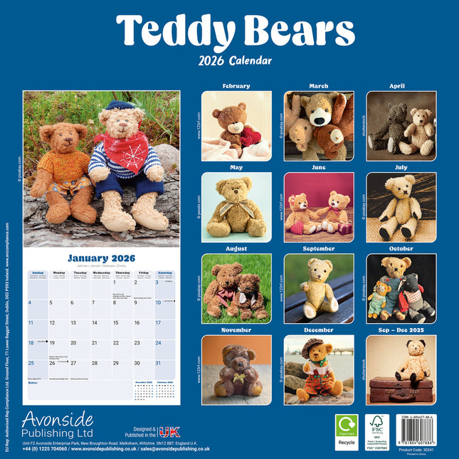 Avonside Teddyberen Kalender 2026