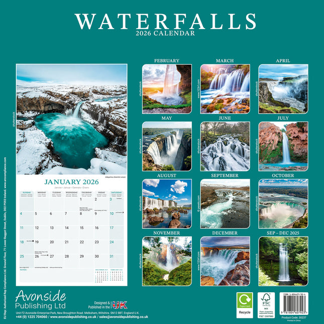 Avonside Watervallen Kalender 2026