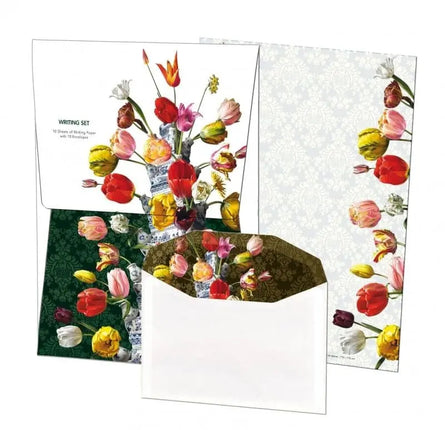 Bekking & Blitz Briefpapier met enveloppen: Bloemstilleven met Tulpenvaas, Roman Reisinger