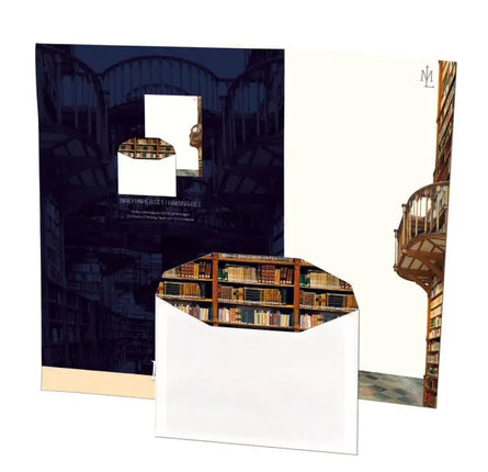 Bekking & Blitz Briefpapier met enveloppen: Die Klosterbibliothek, Maria Laach