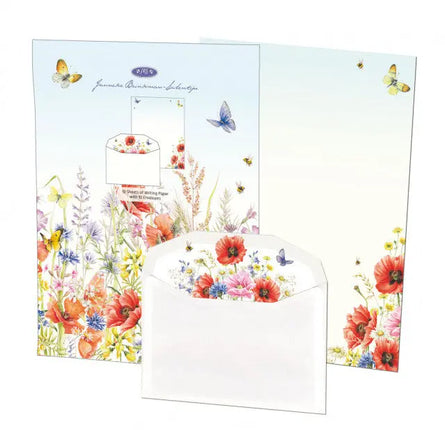 Bekking & Blitz Briefpapier met enveloppen: Klaprozen, Janneke Brinkman-Salentijn