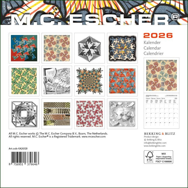 Bekking & Blitz M. C. Escher Mini Kalender 2026