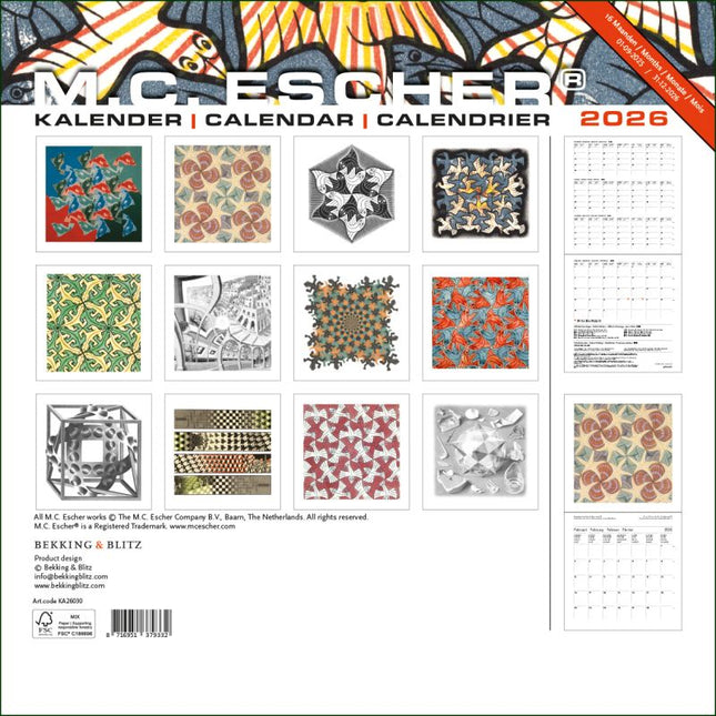 Bekking & Blitz M.C. Escher Kalender 2026