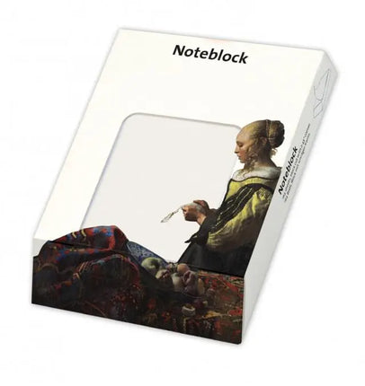 Bekking & Blitz Memo blocnote: Brieflesendes Mädchen am offenen Fenster, Johannes Vermeer