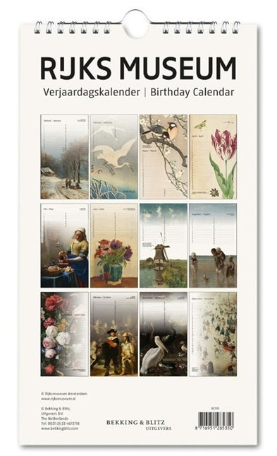 Bekking & Blitz Rijksmuseum Masterpieces Verjaardagskalender
