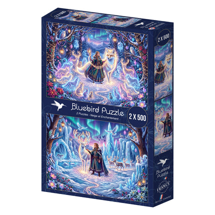 bluebird 2 Puzzles - Snow and Enchantment Puzzel 2 X 500 Stukjes