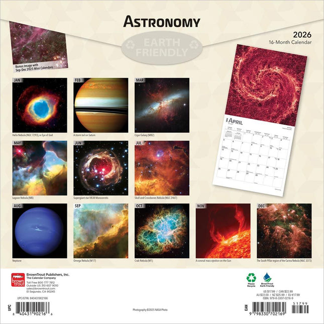Browntrout Astronomy Kalender 2026