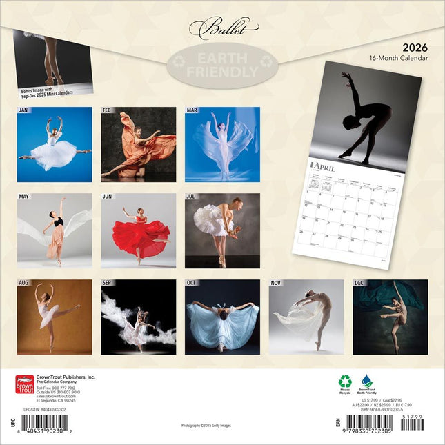 Browntrout Ballet Kalender 2026