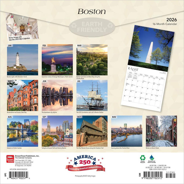 Browntrout Boston Kalender 2026