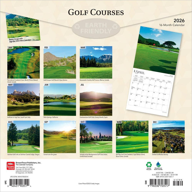 Browntrout Golf Courses Kalender 2026