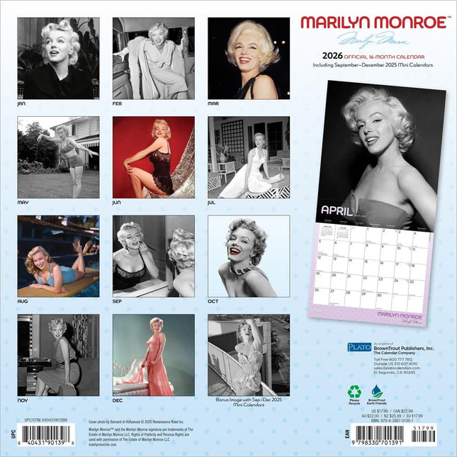 Browntrout Marilyn Monroe Kalender 2026