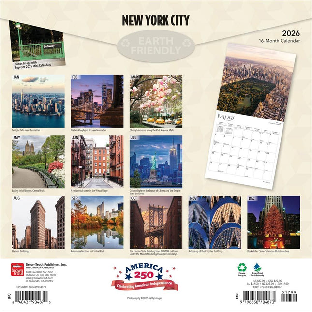 Browntrout New York City Kalender 2026