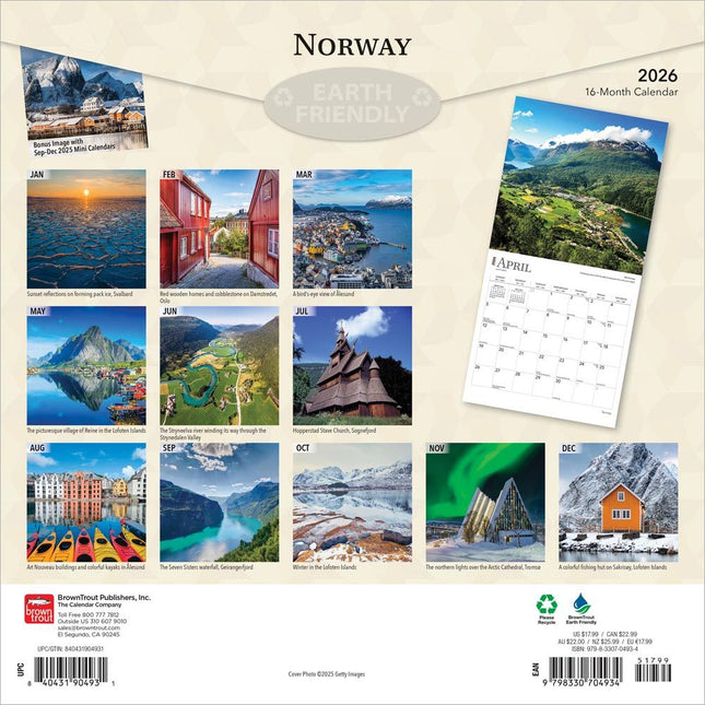Browntrout Noorwegen / Norway Kalender 2026