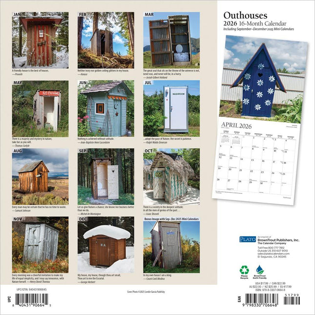 Browntrout Outhouses Kalender 2026