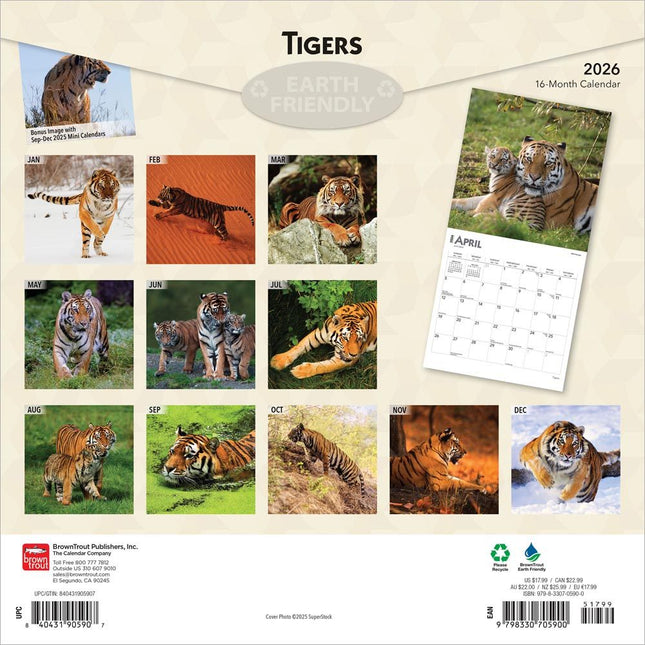 Browntrout Tijger Kalender 2026
