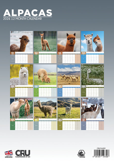 CalendarsRUs Alpaca A3 Kalender 2026