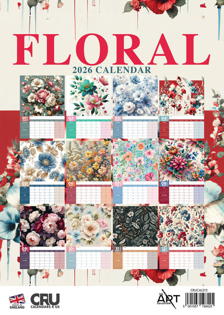 CalendarsRUs Bloemen A3 Kalender 2026