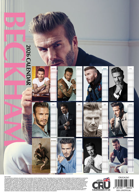 CalendarsRUs David Beckham A3 Kalender 2026