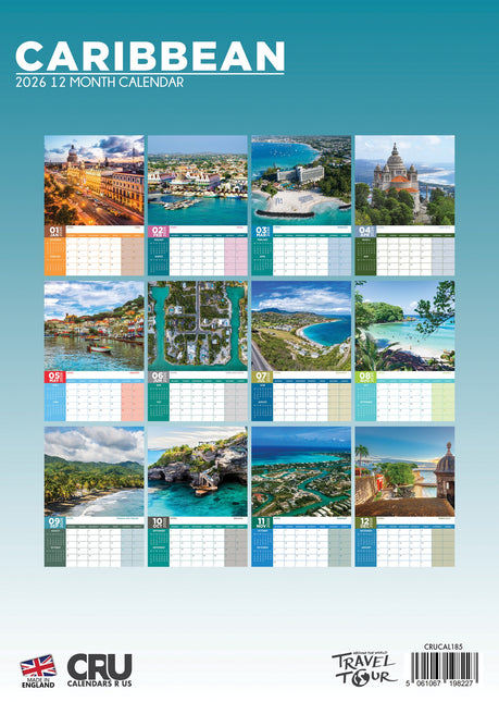 CalendarsRUs De Caribbean A3 Kalender 2026