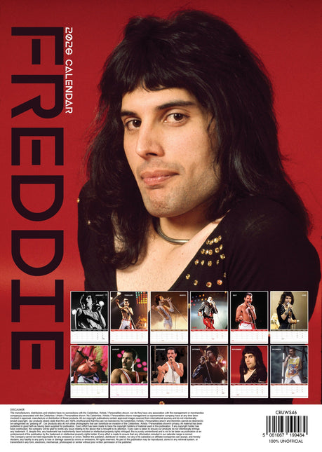 CalendarsRUs Freddie Mercury A3 Kalender 2026