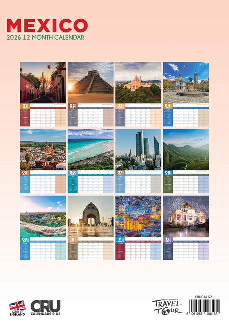 CalendarsRUs Mexico A3 Kalender 2026