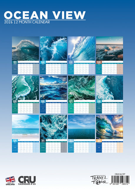 CalendarsRUs Ocean View A3 Kalender 2026