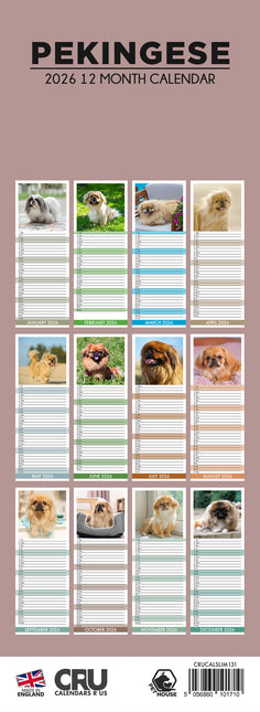 CalendarsRUs Pekingees Slimline Kalender 2026