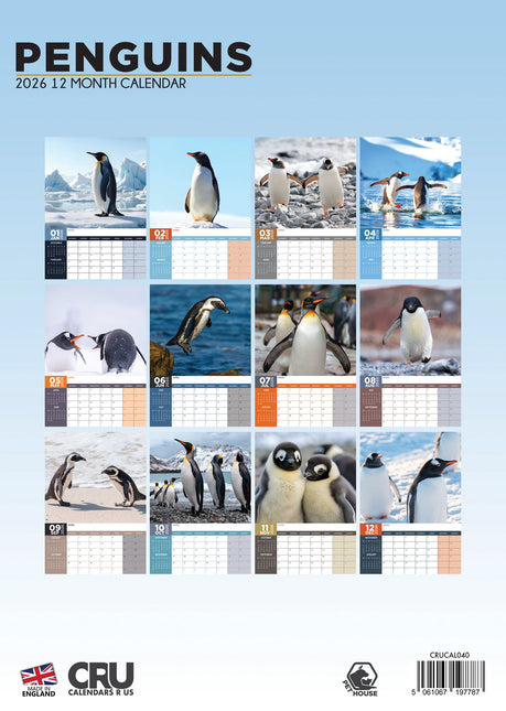 CalendarsRUs Pinguin A3 Kalender 2026