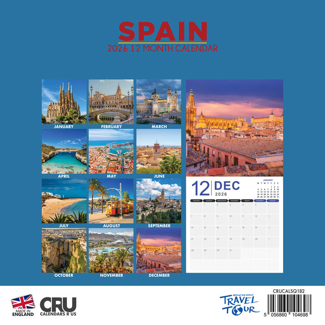 CalendarsRUs Spanje Kalender 2026