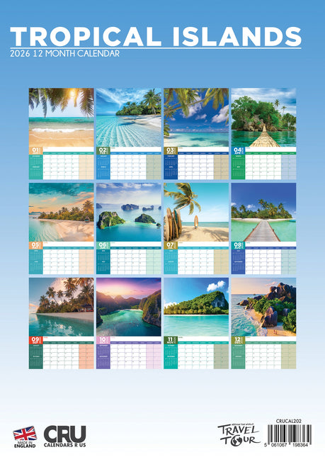 CalendarsRUs Tropical Islands A3 Kalender 2026