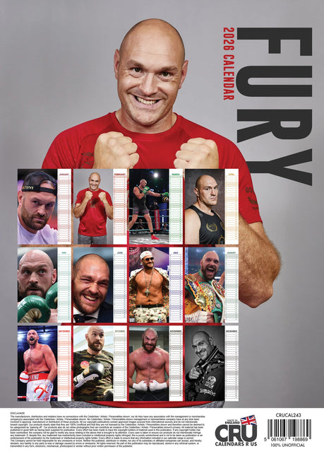 CalendarsRUs Tyson Fury A3 Kalender 2026