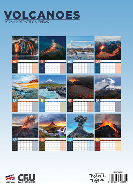 CalendarsRUs Vulkanen A3 Kalender 2026