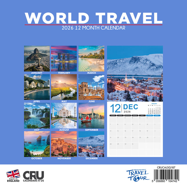 CalendarsRUs World Travel Kalender 2026