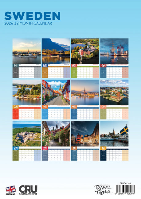 CalendarsRUs Zweden A3 Kalender 2026