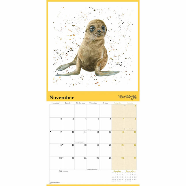 CarouselCalendars Bree Merryn, Britse Wildlife Kalender 2026