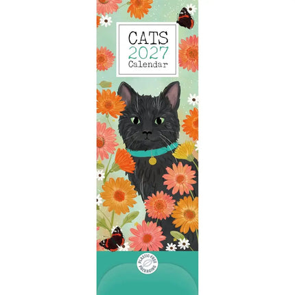 CarouselCalendars Katten Illustraties Kalender 2027 Slimline