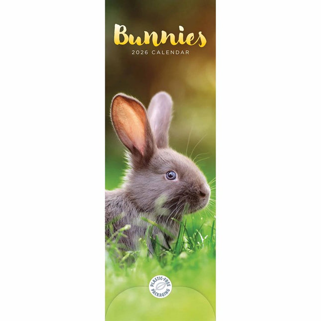 CarouselCalendars Konijnen Kalender Slimline 2026