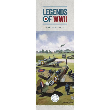 CarouselCalendars Legends of WWII Kalender 2027 Slimline