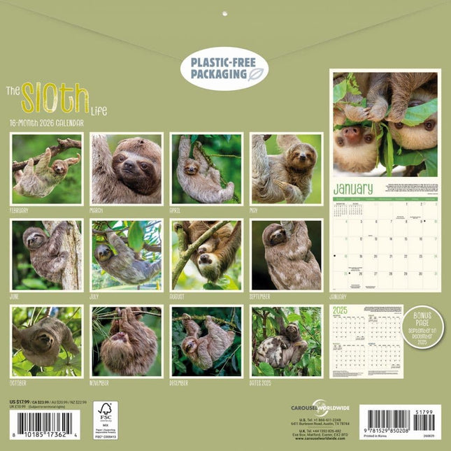 CarouselCalendars Luiaard Kalender 2026