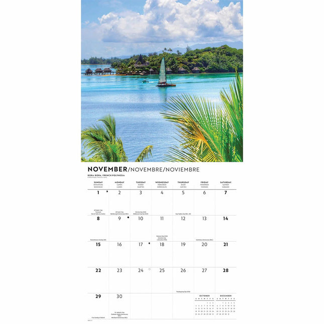 CarouselCalendars Paradijs Eiland Kalender 2026