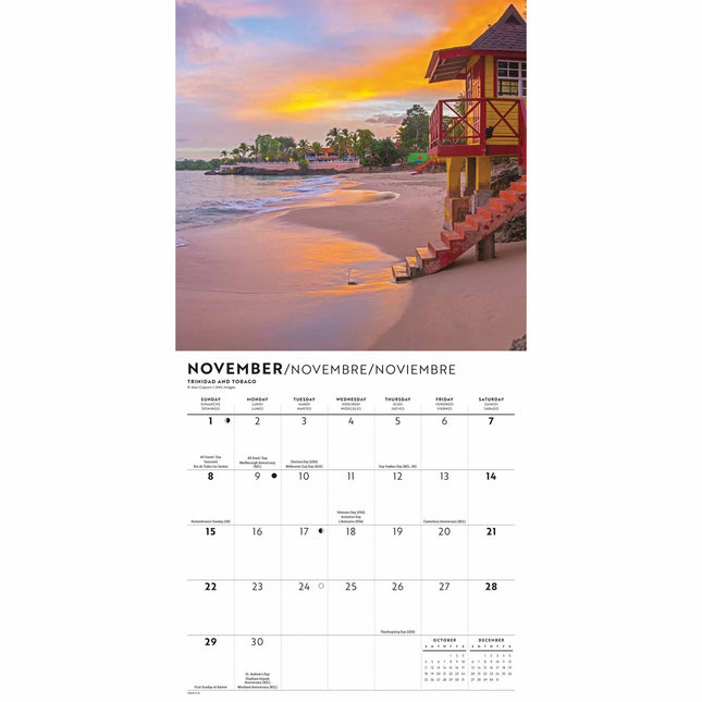 CarouselCalendars Paradijs Eiland Mini Kalender 2026
