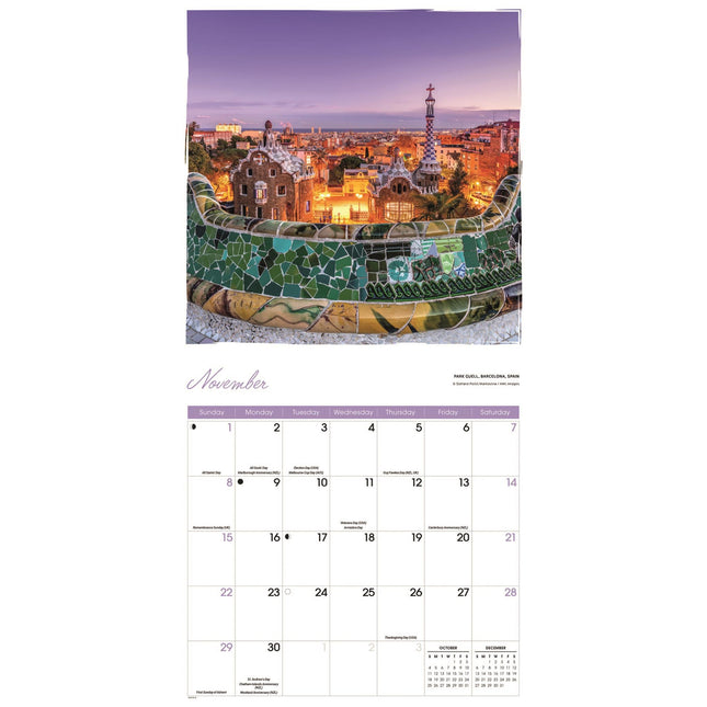 CarouselCalendars Romantisch Europa Kalender 2026
