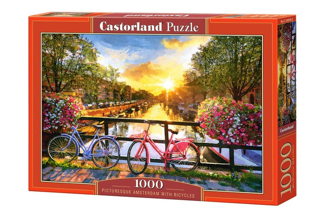 Castorland Picturesque Amsterdam with Bicycles Puzzel 1000 Stukjes