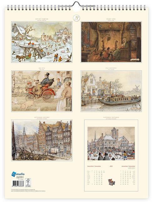 Comello Anton Pieck Kalender 2026 Groot Stoom- en scheepvaartmuseum