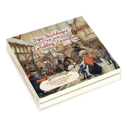 Comello Anton Pieck Kerstkaarten Paard en Koets 10 Stuks