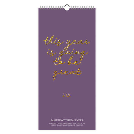 Comello Familienotitiekalender 2026 5 personen