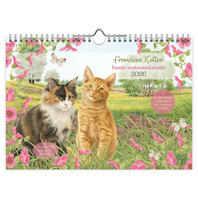 Comello Franciens Katten Familie WEEKnotitiekalender 2026